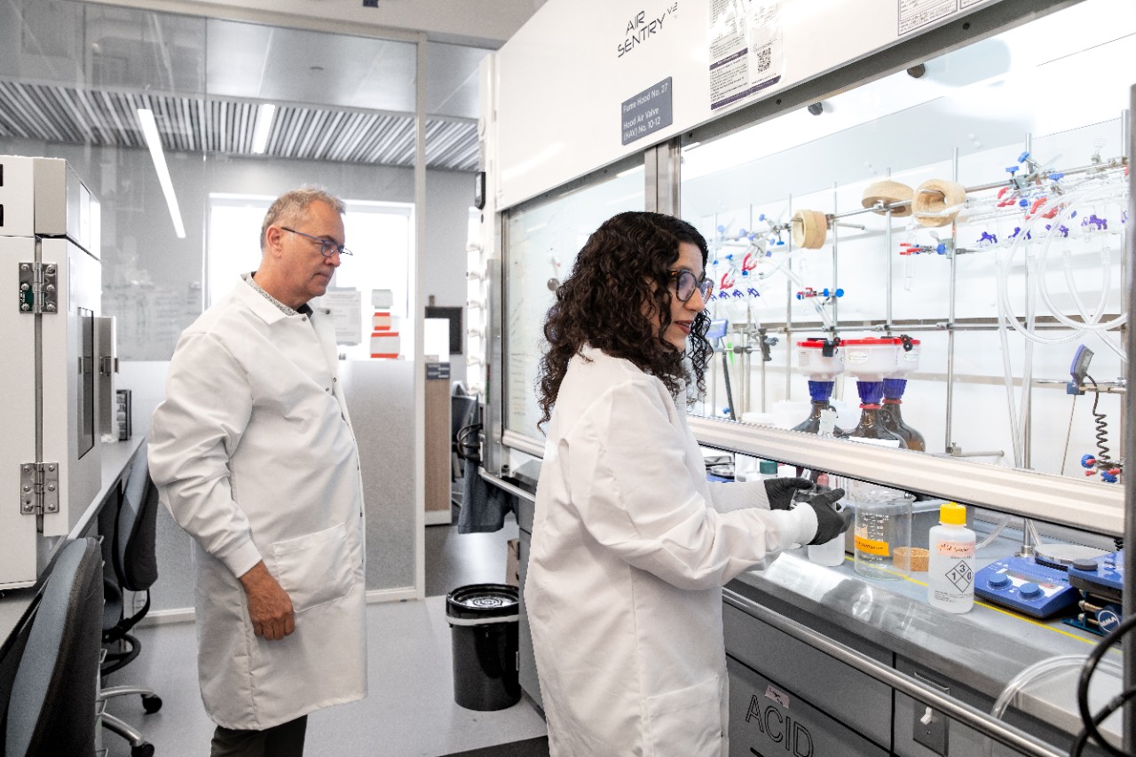 researchers in lab